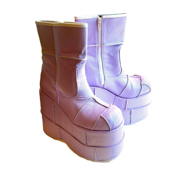 DEMONIA LAVENDER HOLOGRAM STACKERS MENS SIZE 10 - Picture 7 of 10